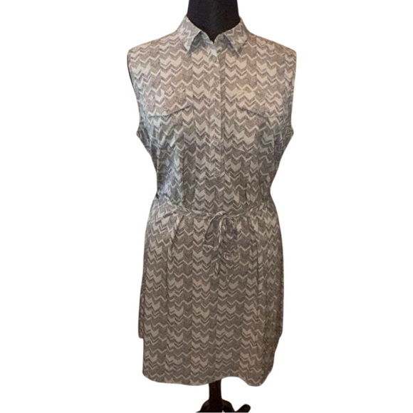 EDDIE BAUER Departure Sleeveless Shirt Dress - XXL Green (Sprig) Arrow Pattern - Picture 1 of 12